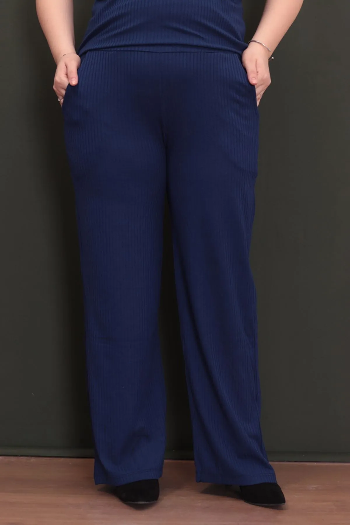 RENKTE LACİVERT PANTOLON