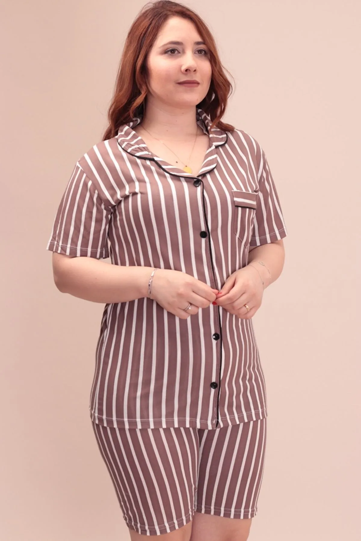 RENKTE ÇİZGİLİ PİJAMA TAKIMI