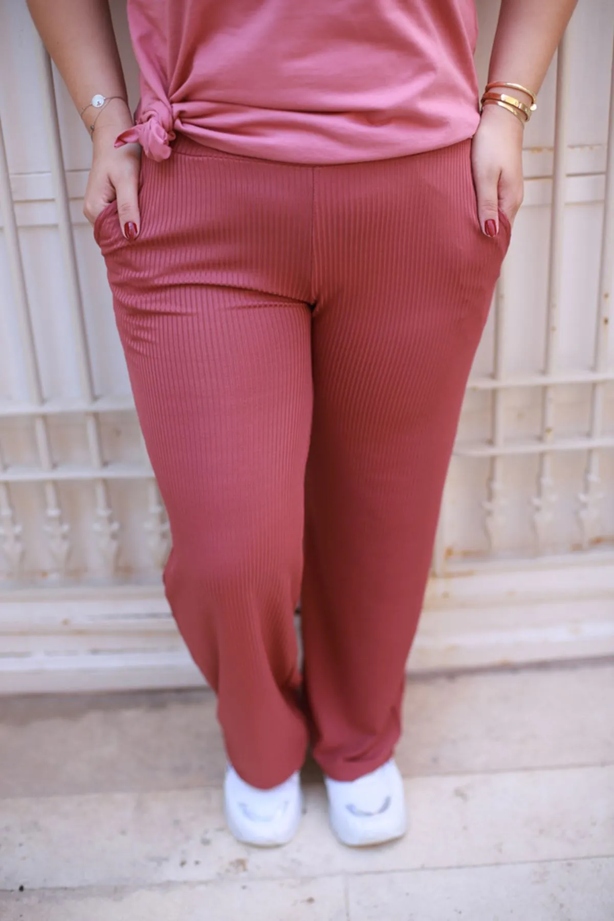 RENKTE YAZLIK KAŞKORSE PUDRA PANTOLON