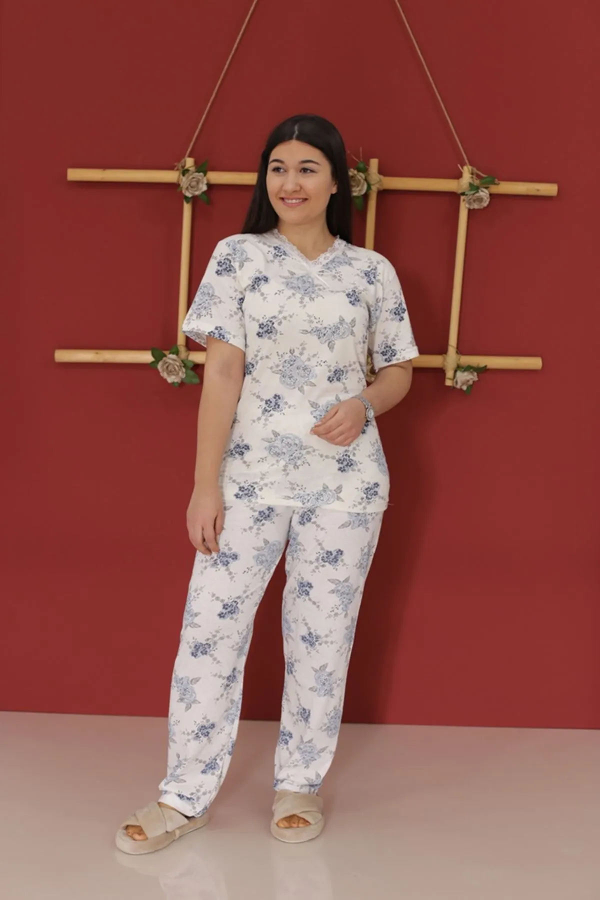 RENKTE BATTAL PİJAMA TAKIMI