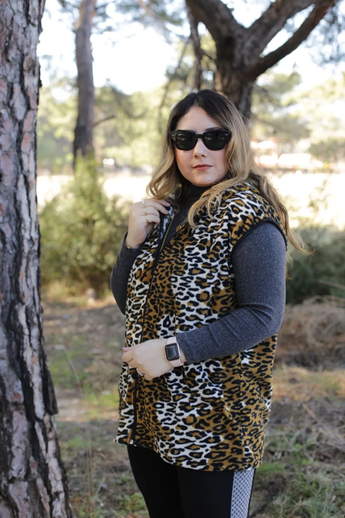 RENKTE BATTAL FERMUARLI POLAR YELEK