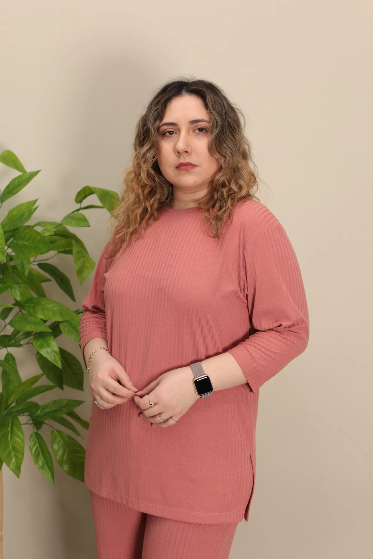 RENKTE DUBLE DİRSEK KOL PUDRA TAKIM