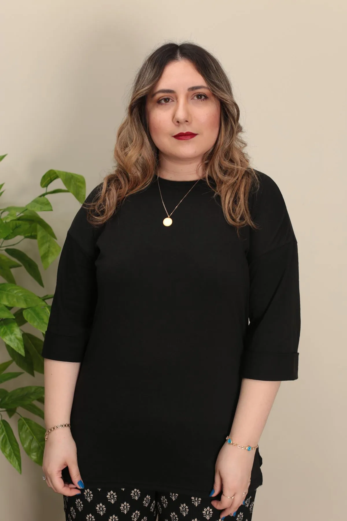 RENKTE ALT DESENLİ DUBLE KOL TAKIM