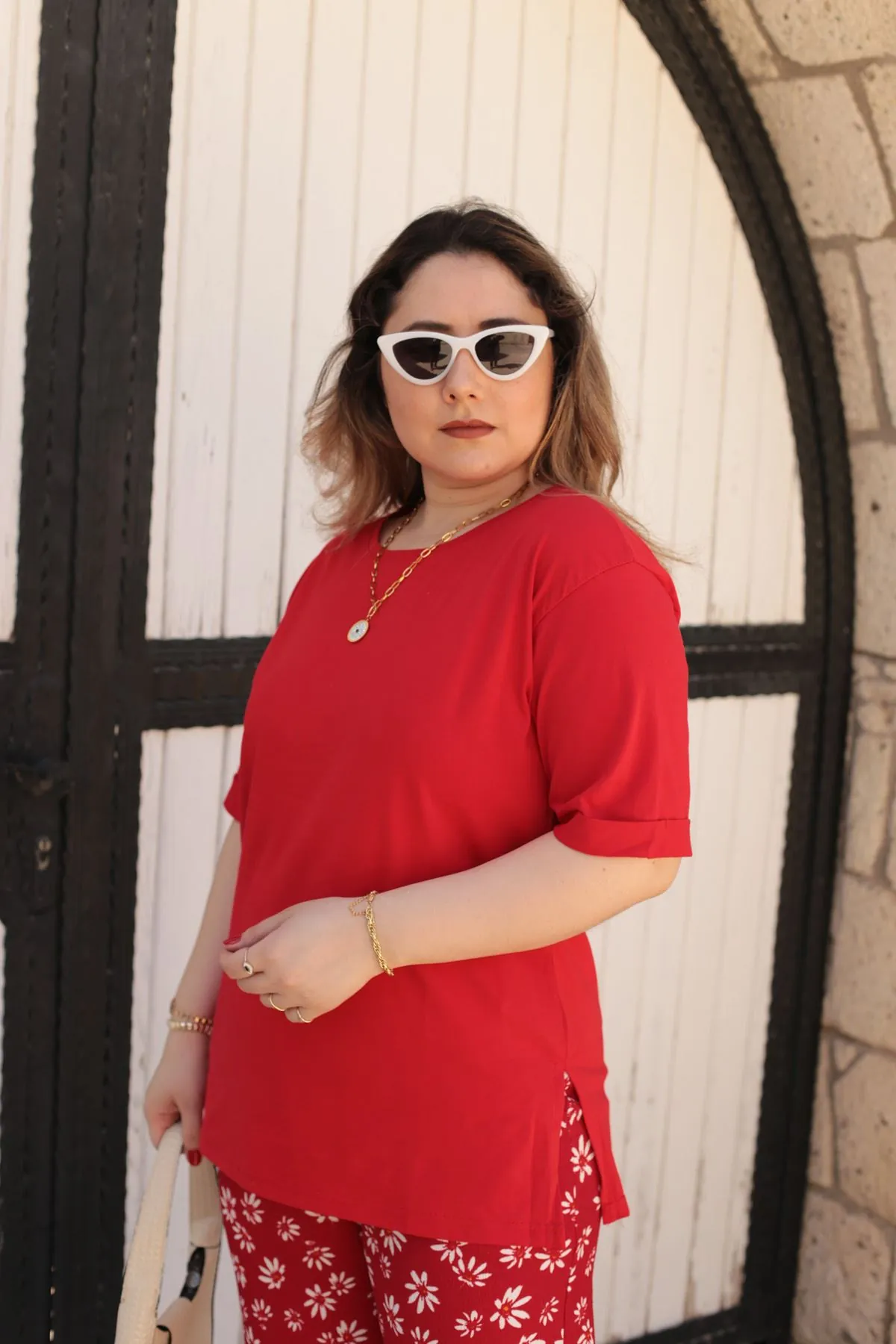 RENKTE ALT DESENLİ DUBLE KOL TAKIM