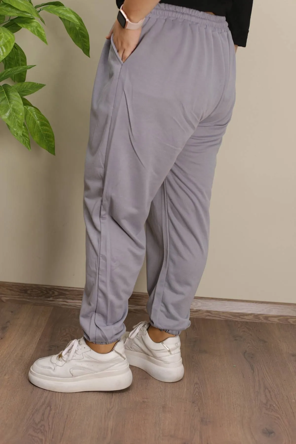 RENKTE JOGGER BATTAL FÜME EŞOFMANALTI