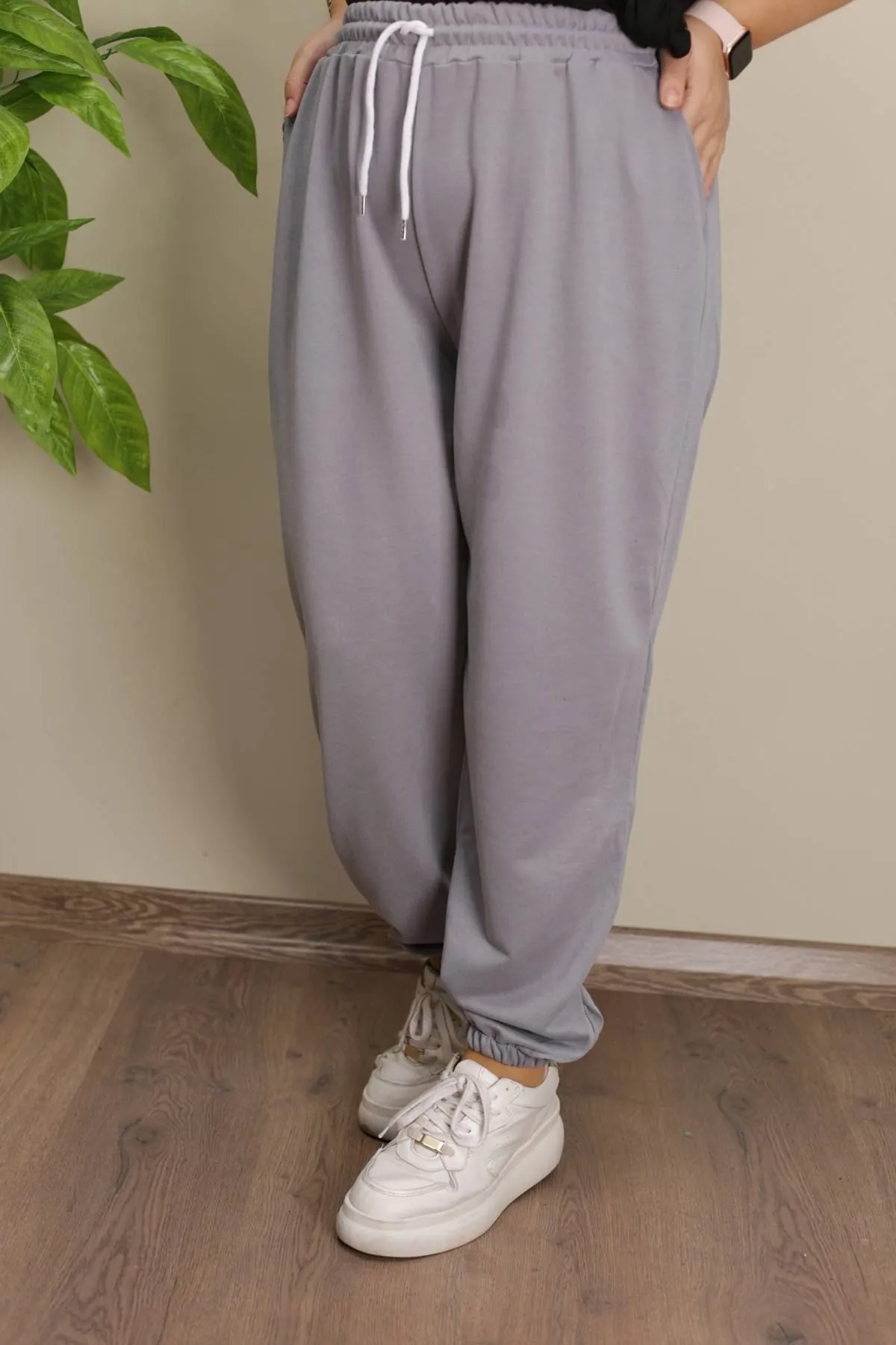 RENKTE JOGGER BATTAL FÜME EŞOFMANALTI