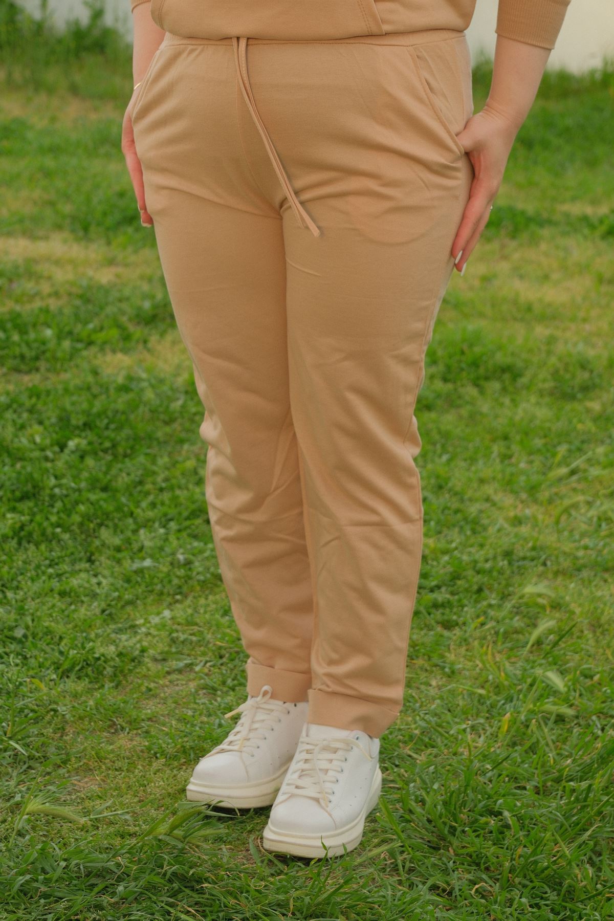 RENKTE BÜYÜK BEDEN KAHVE DUBLE PAÇA ALT