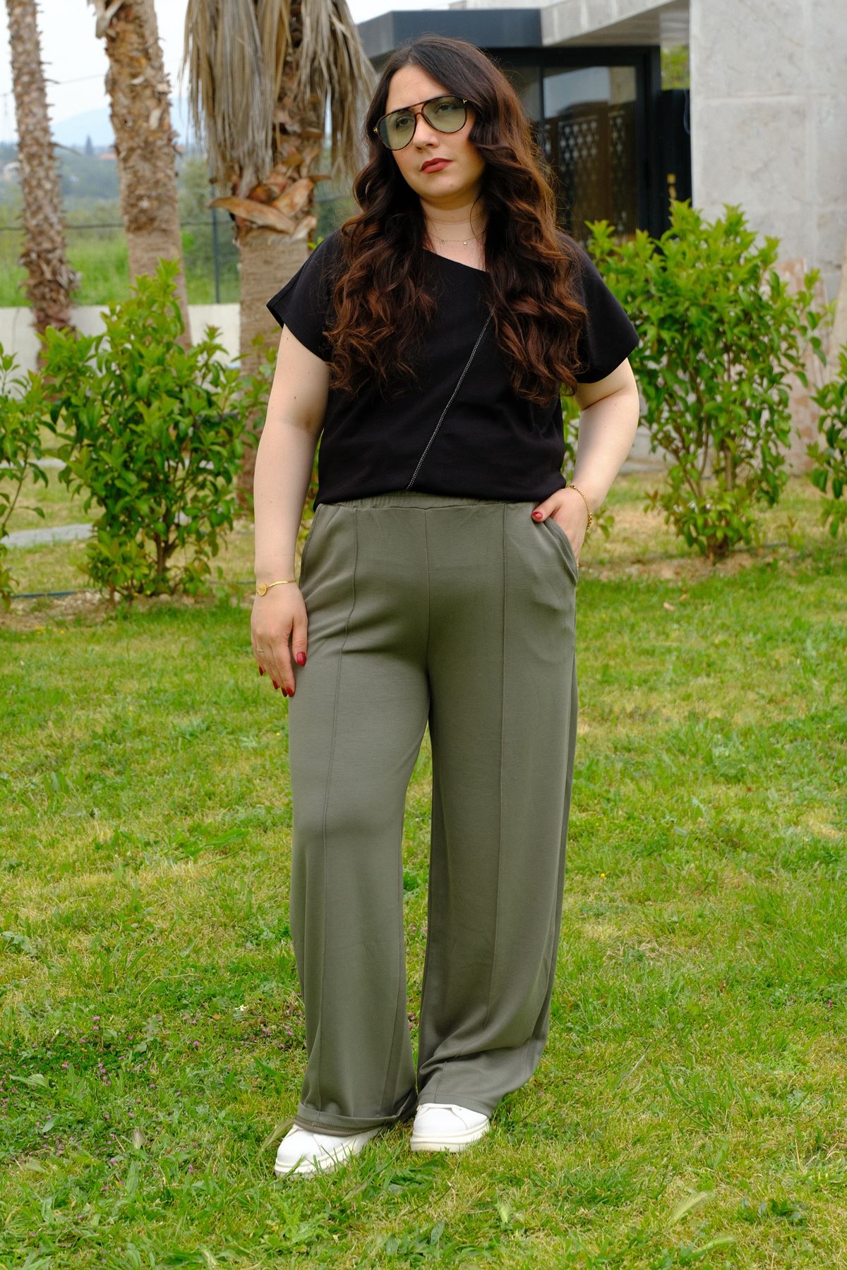 RENKTE ÇIMALI BOL PAÇA BATTAL BEDEN HAKİ MODAL ALT