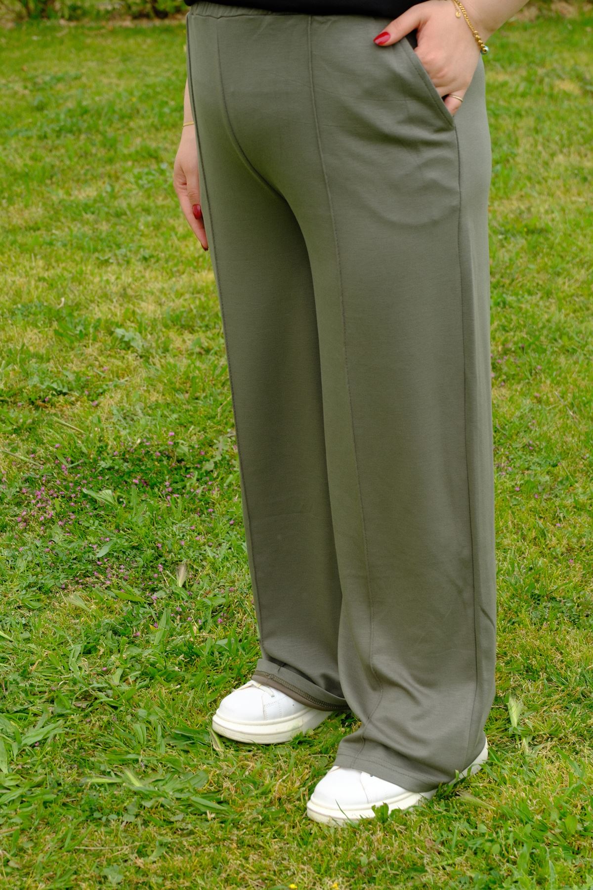 RENKTE ÇIMALI BOL PAÇA BATTAL BEDEN HAKİ MODAL ALT