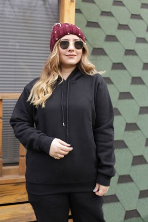 RENKTE ŞARDONLU KAPŞONLU SİYAH TAKIM