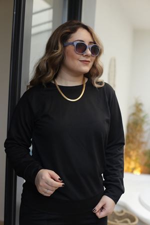 RENKTE ÖZEL ÜRETİM SİYAH ÇIMALI İSPANYOL PAÇA PANTOLON SWEAT TAKIM