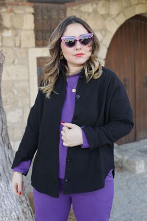 RENKTE GENİŞ KESİM SİYAH GÖMLEK&CEKET