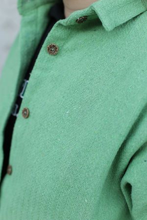 RENKTE GENİŞ KESİM YEŞİL GÖMLEK&CEKET