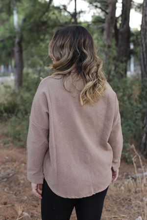 RENKTE GENİŞ KESİM KAHVE GÖMLEK&CEKET