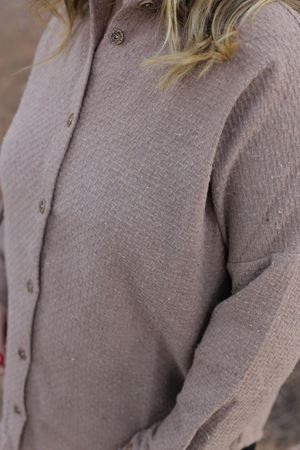 RENKTE GENİŞ KESİM KAHVE GÖMLEK&CEKET