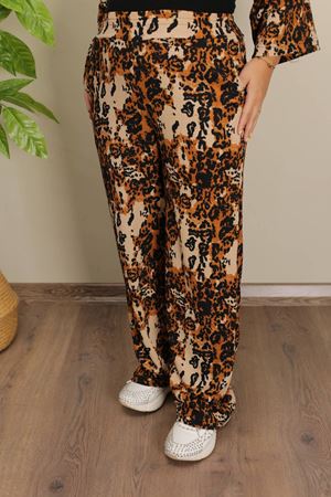 RENKTE GENİŞ KESİM DESENLİ KİMONO TAKIM