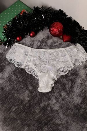 RENKTE BÜYÜK BEDEN BEDEN EKRU DANTELLİ KÜLOT