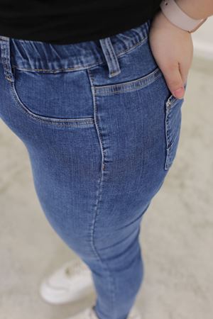 RENKTE BÜYÜK BEDEN JEAN BATTAL KOT PANTOLON