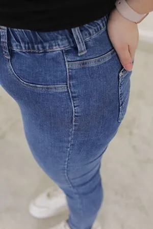 RENKTE BÜYÜK BEDEN JEAN BATTAL KOT PANTOLON