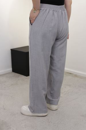 RENKTE ÖZEL ÜRETİM BATTAL GRİ KETEN PANTOLON