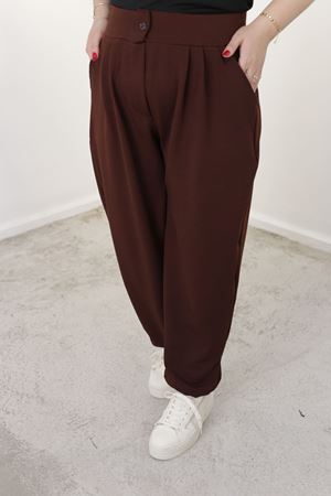 RENKTE BATTAL İNCE GÖSTEREN FİT KAHVERENGİ PANTOLON