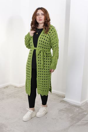 RENKTE MEVSİMLİK TRİKO YEŞİL HIRKA