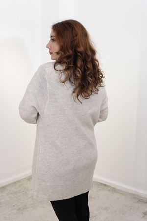 RENKTE KREM YÜNLÜ ESNEK HIRKA