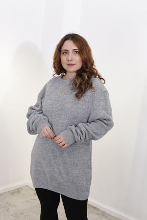 RENKTE GRİ TRİKO TUNİK & KAZAK