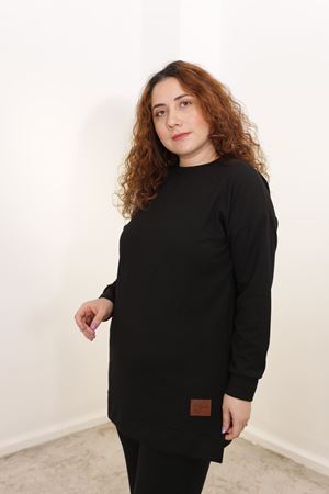 RENKTE BÜYÜK BEDEN ARMALI SİYAH BURGU TAKIM