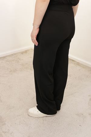 RENKTE BÜYÜK BEDEN DİKİŞLİ TOPARLAYICI SİYAH PANTOLON