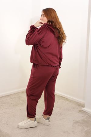 RENKTE ÖZEL ÜRETİM BATTAL FRANSIZ KADİFE BORDO ALT ÜST TAKIM