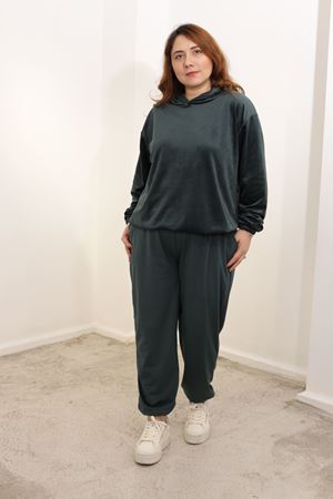 RENKTE ÖZEL ÜRETİM BATTAL FRANSIZ KADİFE ZÜMRÜT ALT ÜST TAKIM