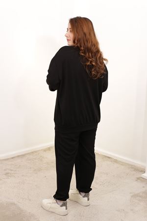 RENKTE ÖZEL ÜRETİM ÖZEL KUMAŞ BATTAL SİYAH TAKIM