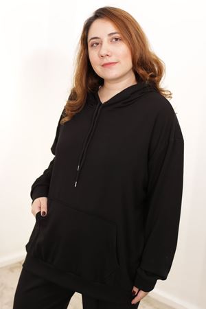 RENKTE ÖZEL ÜRETİM ÖZEL KUMAŞ BATTAL BEDEN SİYAH SPOR TAKIM