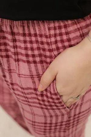 RENKTE DESENLİ KAŞE PANTOLON