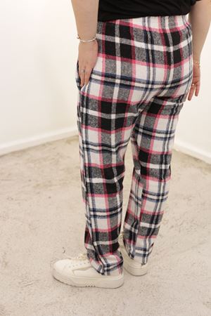 RENKTE DESENLİ KAŞE PANTOLON