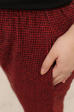 RENKTE DESENLİ KAŞE PANTOLON