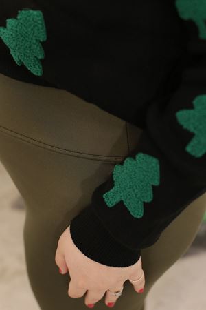 RENKTE İÇİ ŞARDONLU BATTAL ESNEK TOPALAYICI HAKİ TAYT