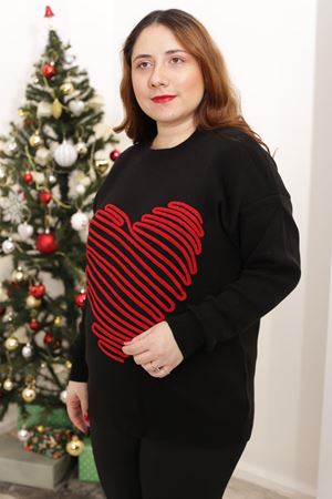 RENKTE KALPLİ SİYAH ESNEK ÇELİK TRİKO KAZAK