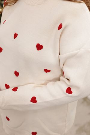 RENKTE KALPLİ ESNEK BEYAZ ÇELİK TRİKO KAZAK