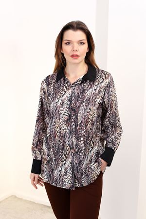 RENKTE LEOPAR DESENLİ JESİCA GÖMLEK