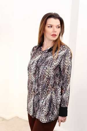 RENKTE LEOPAR DESENLİ JESİCA GÖMLEK