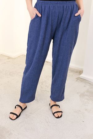 RENKTE BÜYÜK BEDEN BÜRÜMCÜK ŞALVAR PANTOLON