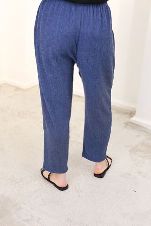 RENKTE BÜYÜK BEDEN BÜRÜMCÜK ŞALVAR PANTOLON