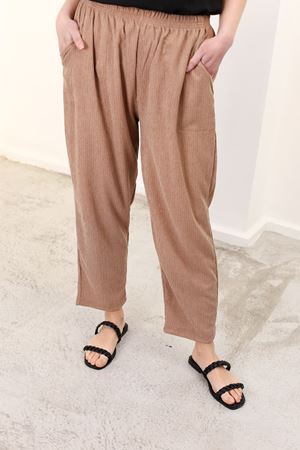 RENKTE BÜYÜK BEDEN BÜRÜMCÜK ŞALVAR PANTOLON