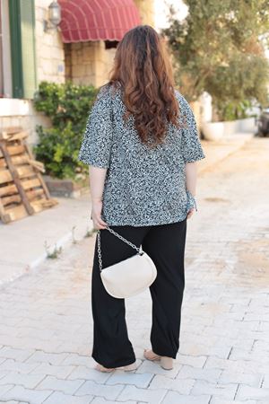 RENKTE ÖZEL ÜRETİM ÜST DESENLİ ALT SİYAH BATTAL TAKIM