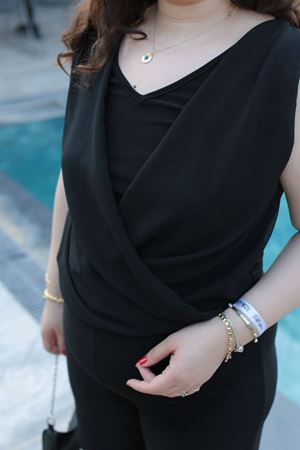 RENKTE BÜYÜK BEDEN SİYAH TULUM