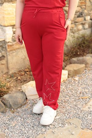 RENKTE BÜYÜK BEDEN YILDIZLI TAŞLI TAKIM