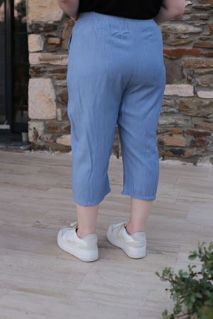 RENKTE BÜYÜK BEDEN TENSEL KUMAŞ MAVİ KAPRİ