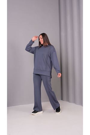 RENKTE BÜYÜK BEDEN FÜME EŞOFMAN TAKIMI